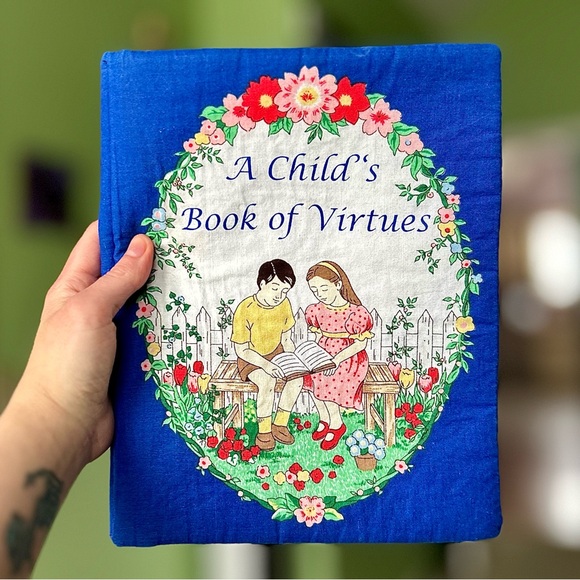 Other - VTG Handmade Material Stitched Sewn Child's Virtues Life Lessons Soft Book Art